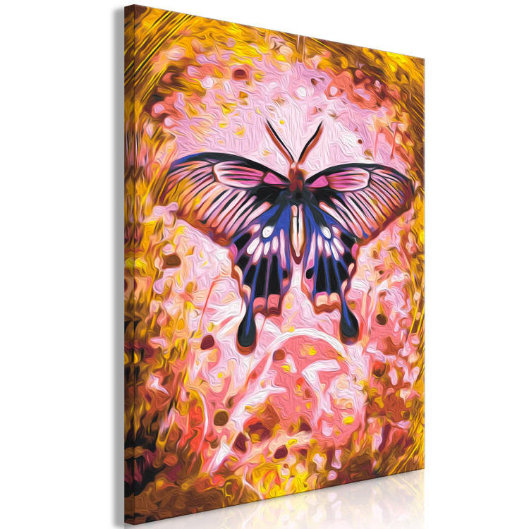 Paint by number Sweet Pink - Purple Butterfly on a Background of Flowers and Golden Rubs 146546 additionalImage 5