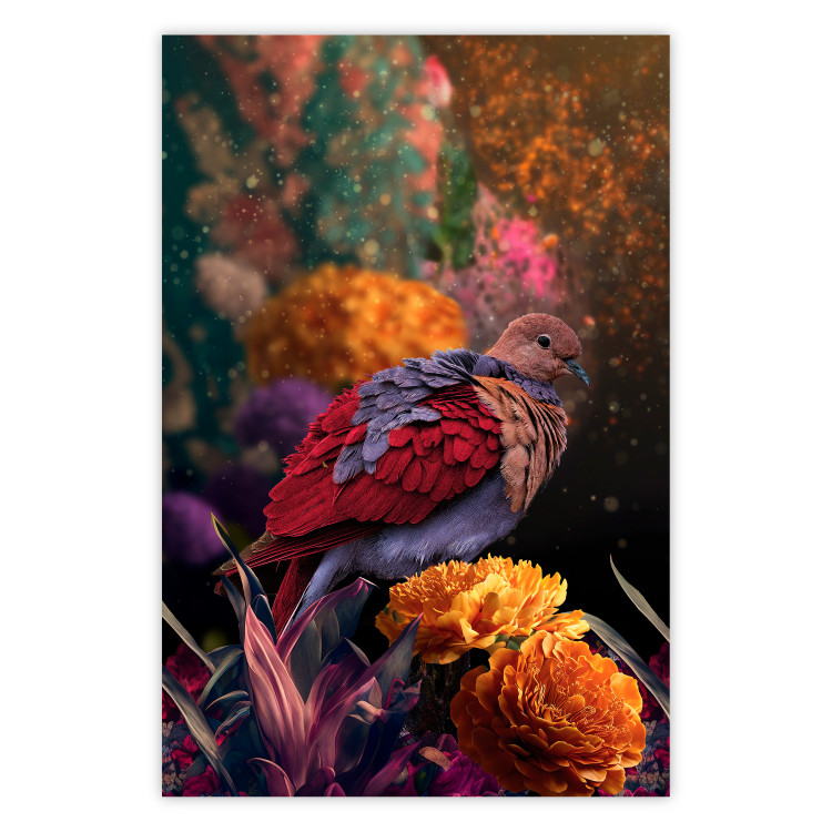Wall Poster Magic Vegetation - Enchanted Garden With a Magnificent Bird 148846