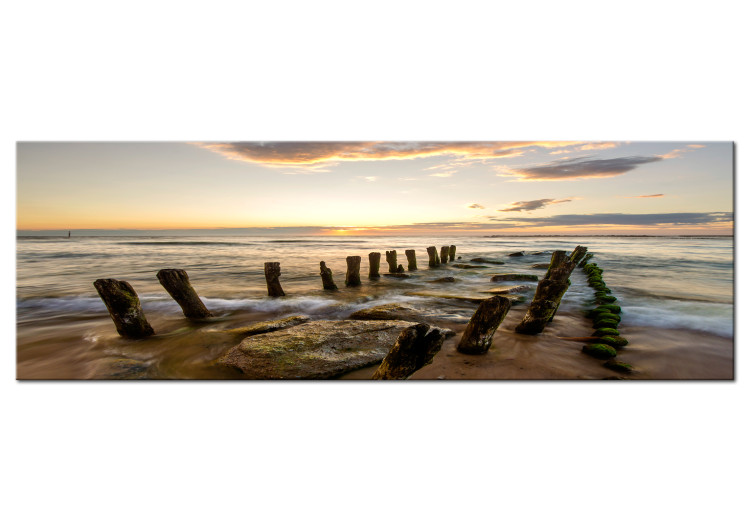 Large canvas print Wooden Breakwaters III [Large Format] 149046