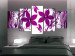 Canvas Print Purple Embrace (5-piece) - abstraction in purple flowers 149646 additionalThumb 3