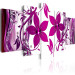 Canvas Print Purple Embrace (5-piece) - abstraction in purple flowers 149646 additionalThumb 2