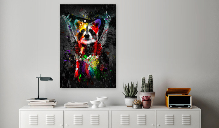 Large canvas print Colorful animals: Raccoon [Large Format] 150946 additionalImage 6