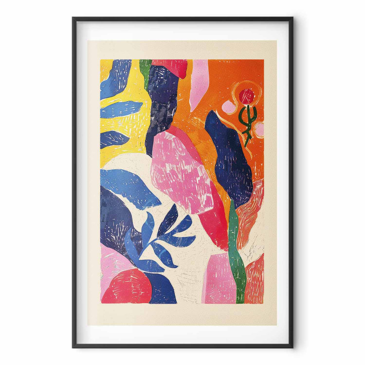 Poster Colorful Abstraction - A Composition Inspired by the Style of Matisse 159946 additionalImage 17