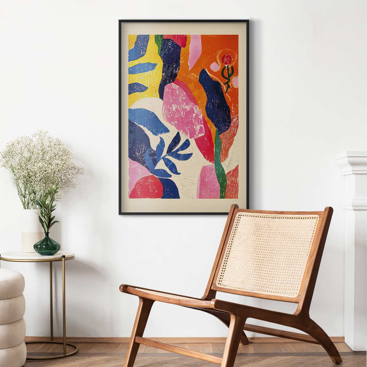 Poster Colorful Abstraction - A Composition Inspired by the Style of Matisse 159946 additionalImage 3