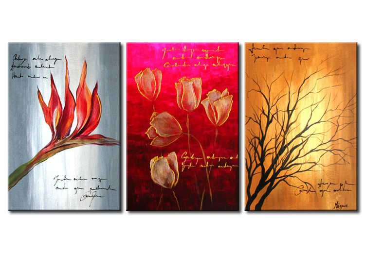 Canvas Print Trio with poetry 48746