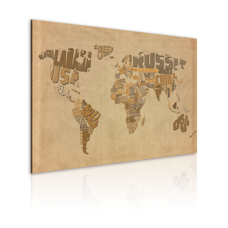 Canvas World map with inscriptions - graphics with the names of countries 55246 additionalImage 2