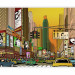 Wall Mural Comic about New York - Colorful Architecture with a Yellow Taxi Car 61546 additionalThumb 1