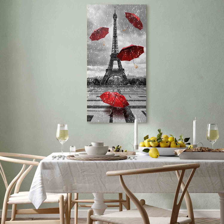Canvas Print Paris: Red Umbrellas 91946 additionalImage 11