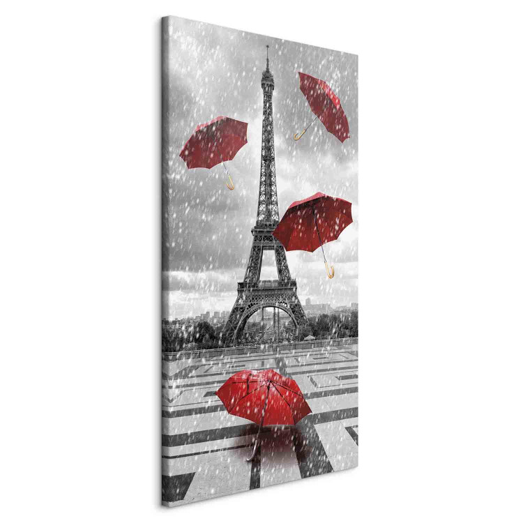 Canvas Print Paris: Red Umbrellas 91946 additionalImage 2