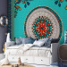 Wall Mural Folk inspiration - an abstraction with a coloured circle on an ornate background 96846 additionalThumb 8