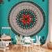 Wall Mural Folk inspiration - an abstraction with a coloured circle on an ornate background 96846 additionalThumb 4