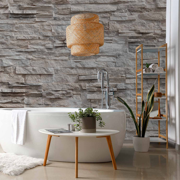 Wall Mural Enchantment - beige background with irregular texture of stone blocks 97946 additionalImage 8