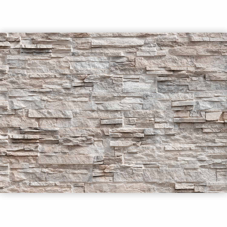 Wall Mural Enchantment - beige background with irregular texture of stone blocks 97946 additionalImage 1
