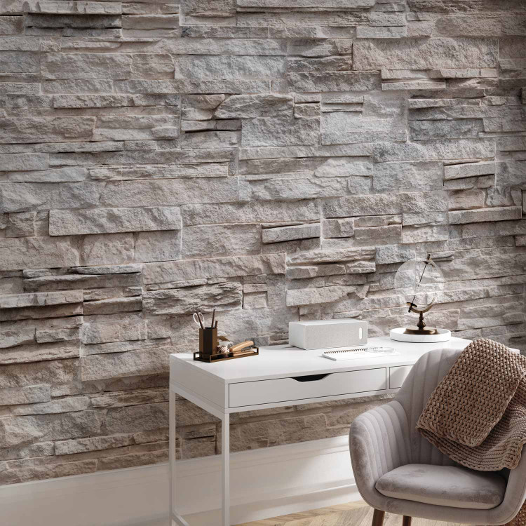 Wall Mural Enchantment - beige background with irregular texture of stone blocks 97946 additionalImage 4