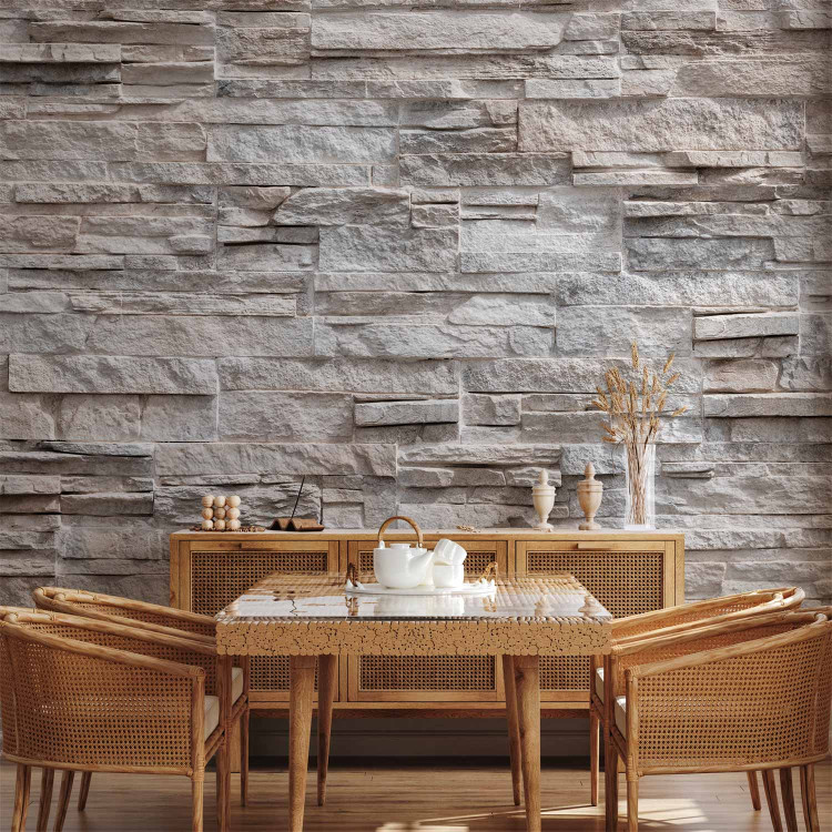 Wall Mural Enchantment - beige background with irregular texture of stone blocks 97946 additionalImage 6