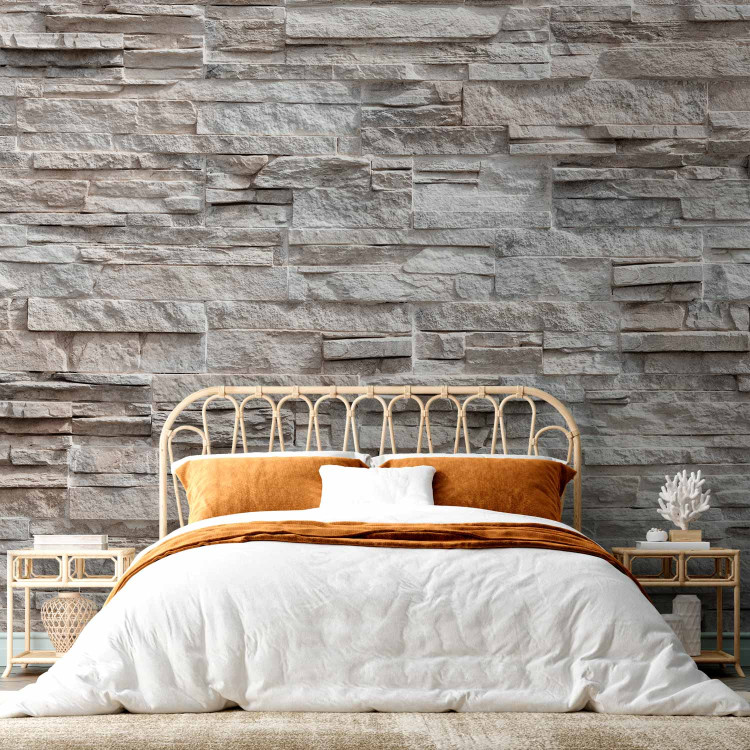 Wall Mural Enchantment - beige background with irregular texture of stone blocks 97946 additionalImage 2