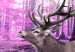 Canvas Lavender Forest (5-piece) - Deer among Trees and Pink Flowers 106556 additionalThumb 5