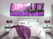 Canvas Lavender Forest (5-piece) - Deer among Trees and Pink Flowers 106556 additionalThumb 3