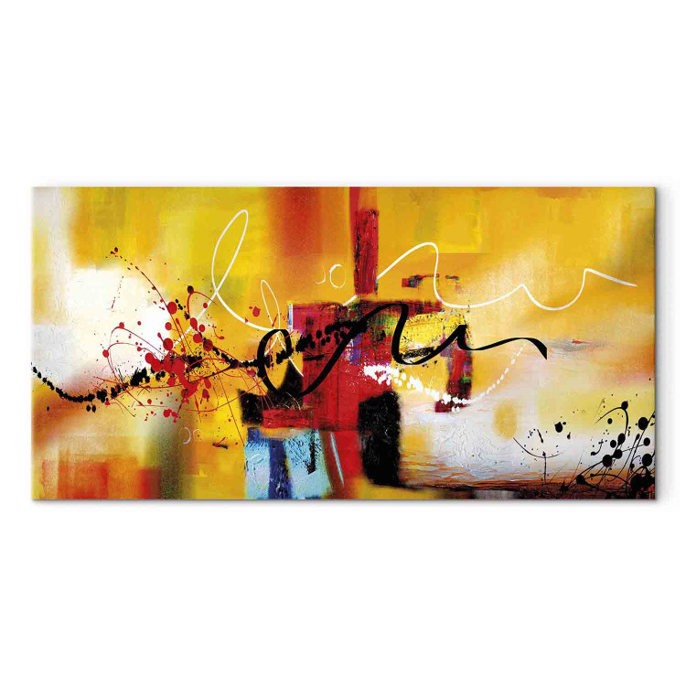Canvas Print Street Melodies (1-part) Wide - Abstraction in Light Theme 107356 additionalImage 7