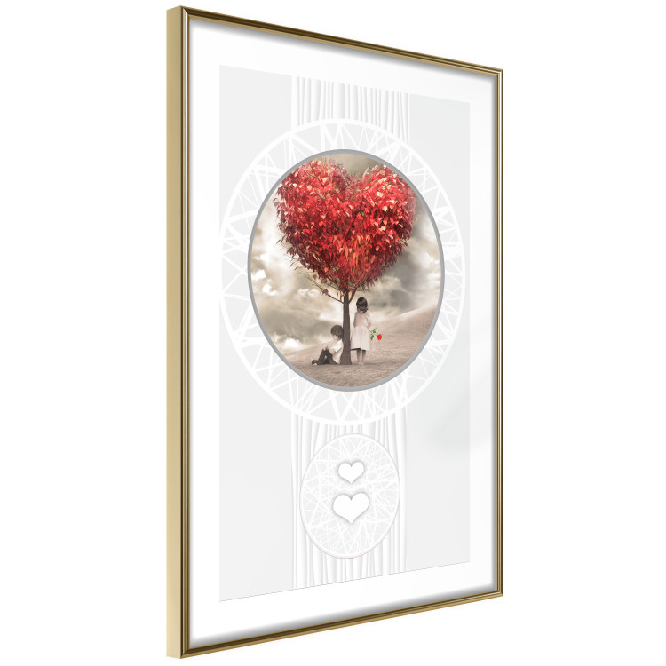 Wall Poster Children under the tree - two little people in a loving composition 114356 additionalImage 8