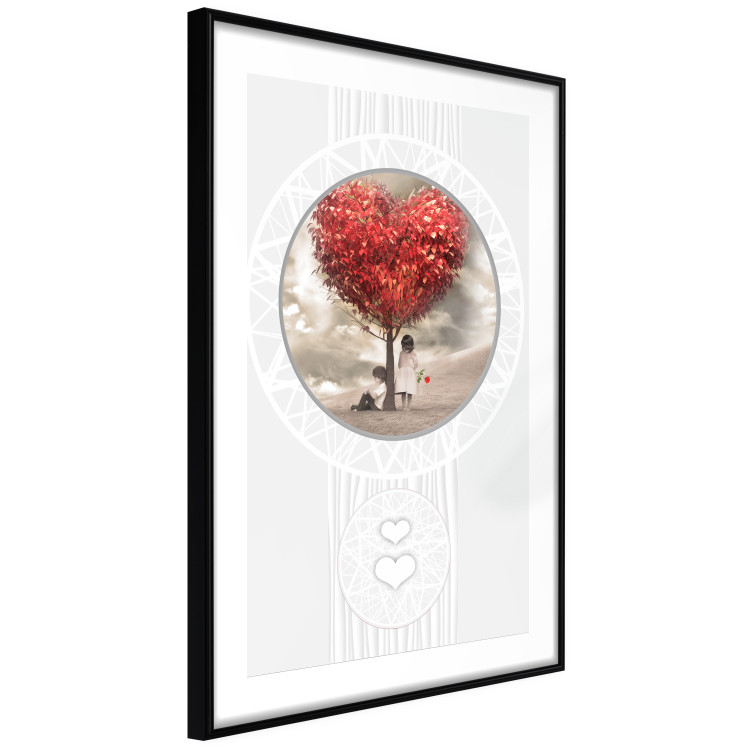 Wall Poster Children under the tree - two little people in a loving composition 114356 additionalImage 12