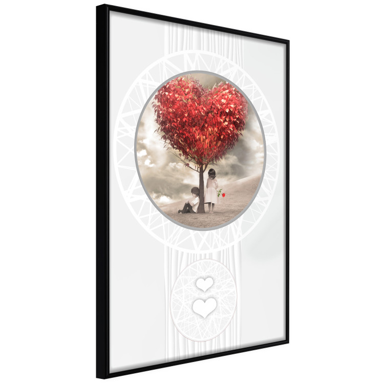 Wall Poster Children under the tree - two little people in a loving composition 114356 additionalImage 9