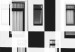 Poster Abstract windows - black and white geometric abstraction in rectangles 115156 additionalThumb 10