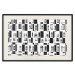 Poster Abstract windows - black and white geometric abstraction in rectangles 115156 additionalThumb 18