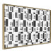 Poster Abstract windows - black and white geometric abstraction in rectangles 115156 additionalThumb 14