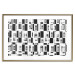 Poster Abstract windows - black and white geometric abstraction in rectangles 115156 additionalThumb 14