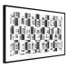 Poster Abstract windows - black and white geometric abstraction in rectangles 115156 additionalThumb 13