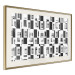 Poster Abstract windows - black and white geometric abstraction in rectangles 115156 additionalThumb 2