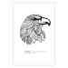 Wall Poster Eagle of Freedom - black and white composition with a predatory bird in patterns 117556