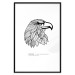 Wall Poster Eagle of Freedom - black and white composition with a predatory bird in patterns 117556 additionalThumb 15