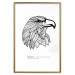 Wall Poster Eagle of Freedom - black and white composition with a predatory bird in patterns 117556 additionalThumb 20