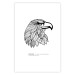 Wall Poster Eagle of Freedom - black and white composition with a predatory bird in patterns 117556 additionalThumb 19