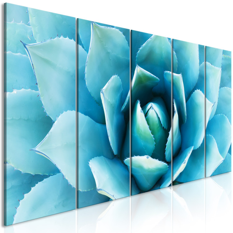 Canvas Print Abstract agave - succulent in shades of blue 117856 additionalImage 2