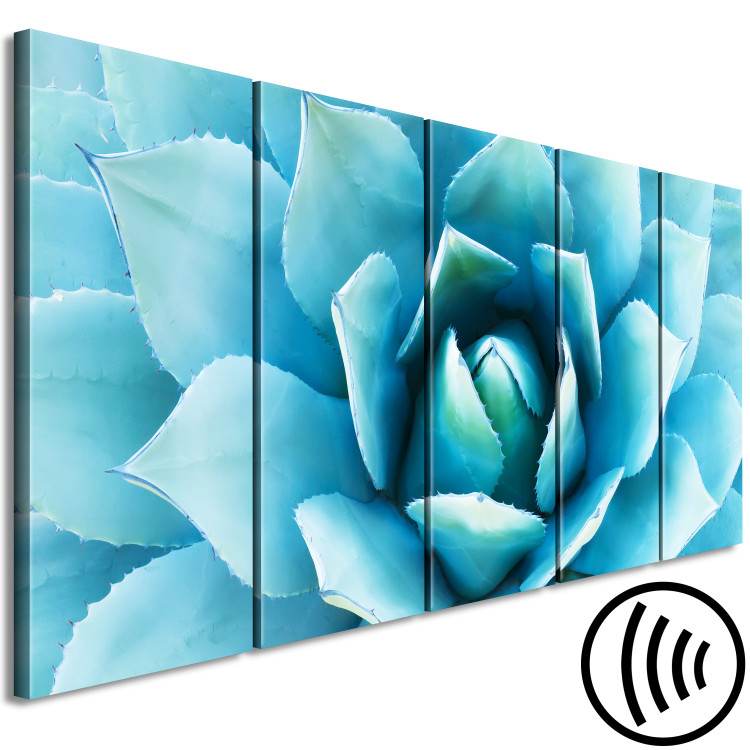 Canvas Print Abstract agave - succulent in shades of blue 117856 additionalImage 6