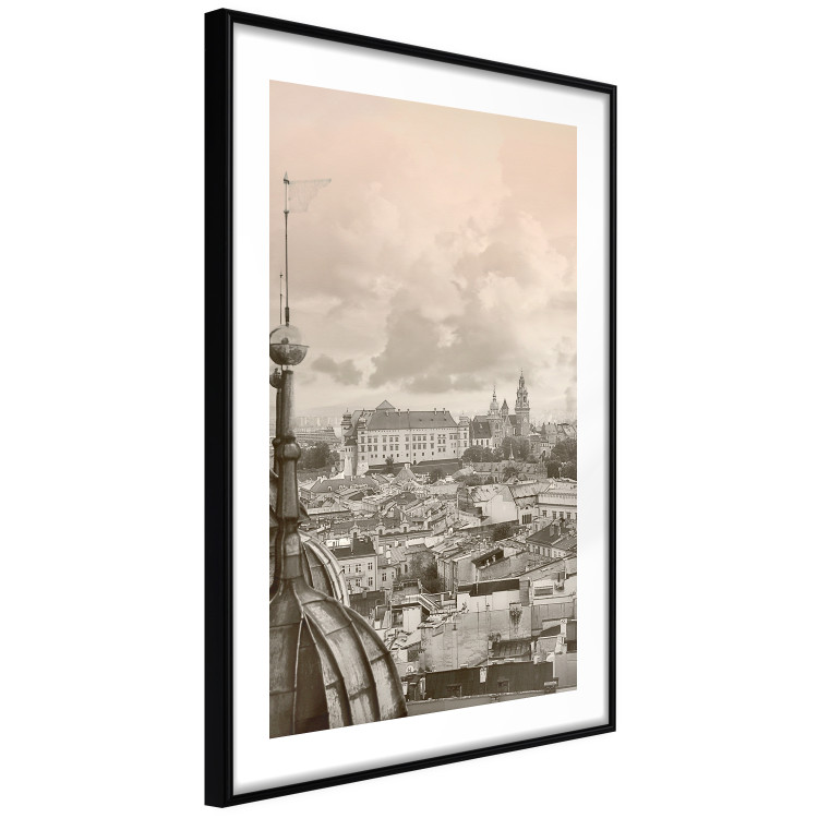 Poster Krakow: Royal Castle - frame of the charming city architecture in sepia 118156 additionalImage 13
