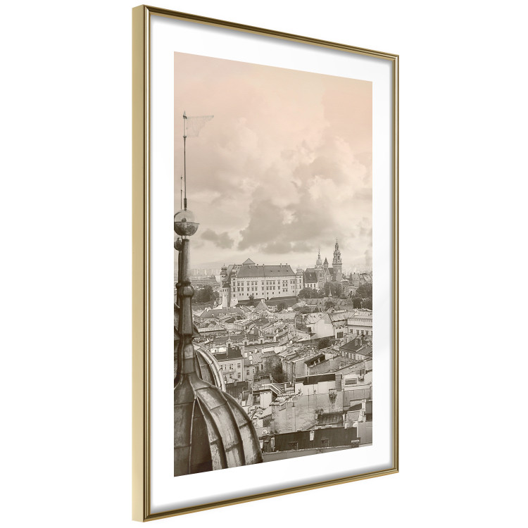 Poster Krakow: Royal Castle - frame of the charming city architecture in sepia 118156 additionalImage 6