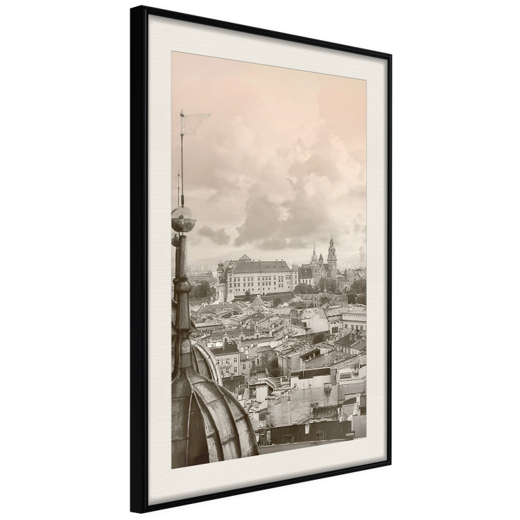 Poster Krakow: Royal Castle - frame of the charming city architecture in sepia 118156 additionalImage 3