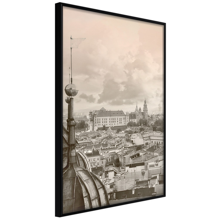 Poster Krakow: Royal Castle - frame of the charming city architecture in sepia 118156 additionalImage 12