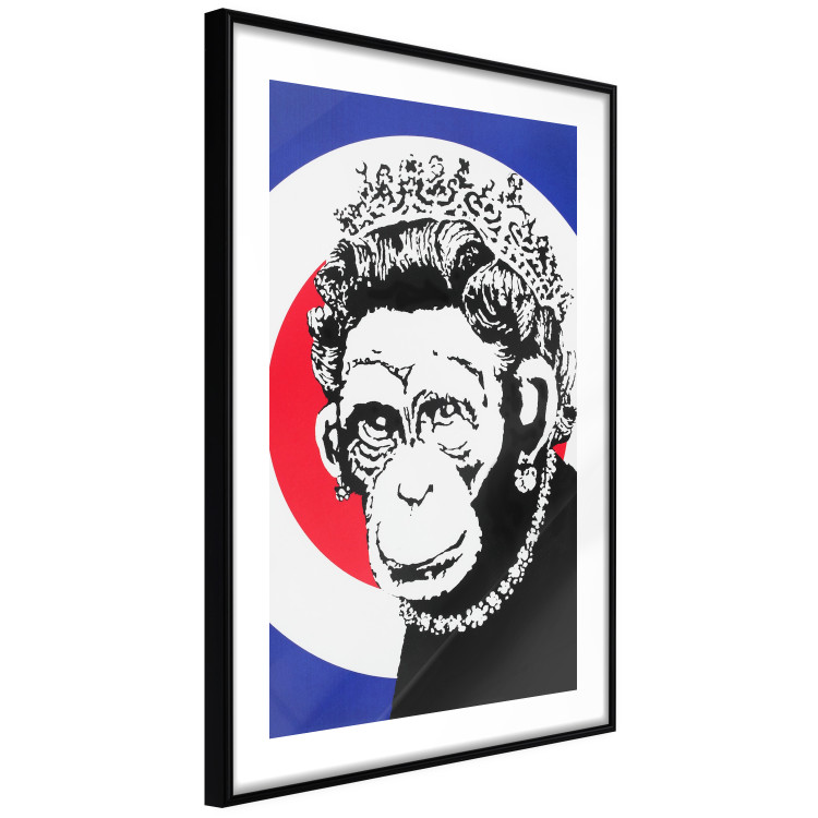 Wall Poster Monkey Queen - unique mural in Banksy style with an animal wearing a crown 118756 additionalImage 13