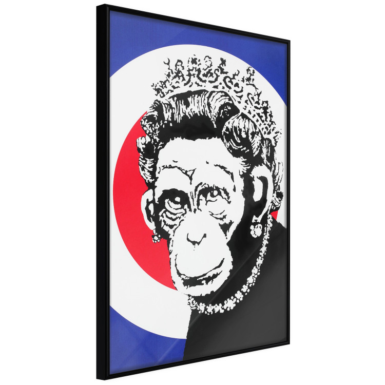 Wall Poster Monkey Queen - unique mural in Banksy style with an animal wearing a crown 118756 additionalImage 10