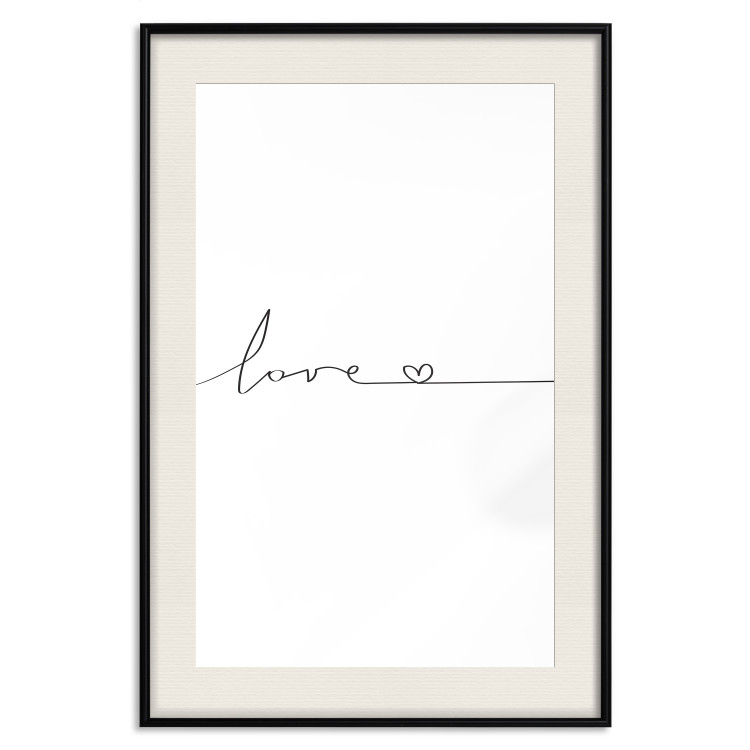 Wall Poster Love Everywhere - black and white English text about love 122856 additionalImage 18