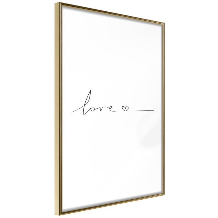 Wall Poster Love Everywhere - black and white English text about love 122856 additionalImage 3