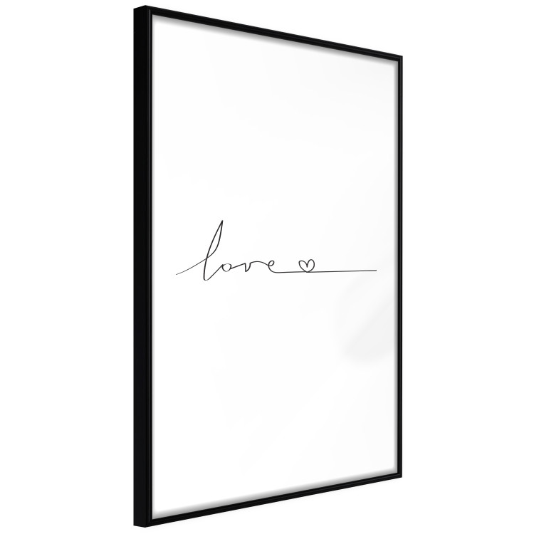 Wall Poster Love Everywhere - black and white English text about love 122856 additionalImage 2
