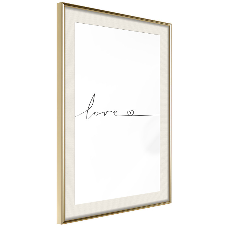 Wall Poster Love Everywhere - black and white English text about love 122856 additionalImage 4