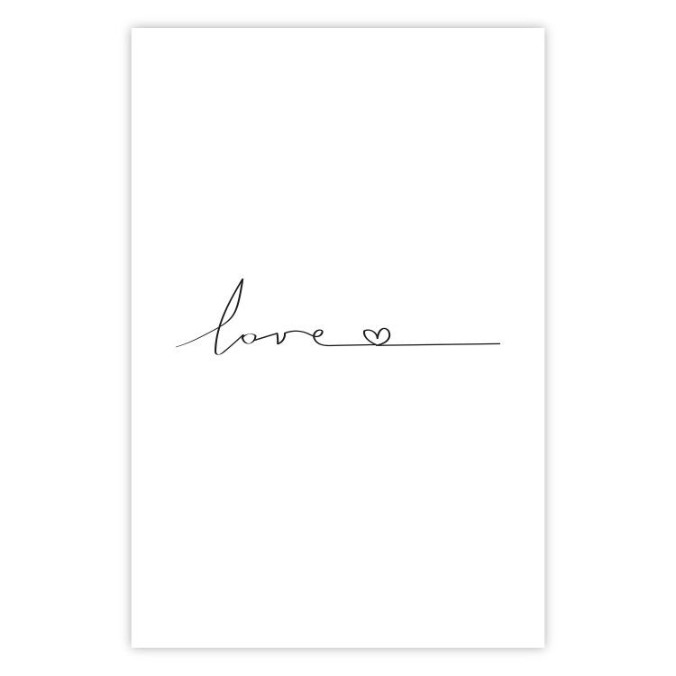 Wall Poster Love Everywhere - black and white English text about love 122856 additionalImage 19
