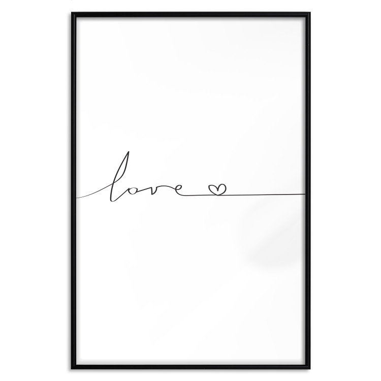 Wall Poster Love Everywhere - black and white English text about love 122856 additionalImage 18